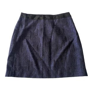 Banana Republic Navy Textured Skirt Sz 2‎